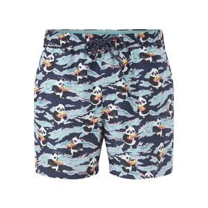 No Boundaries Men's Elastic Waist Swim Trunks, 6" Size XL Pandas NWT